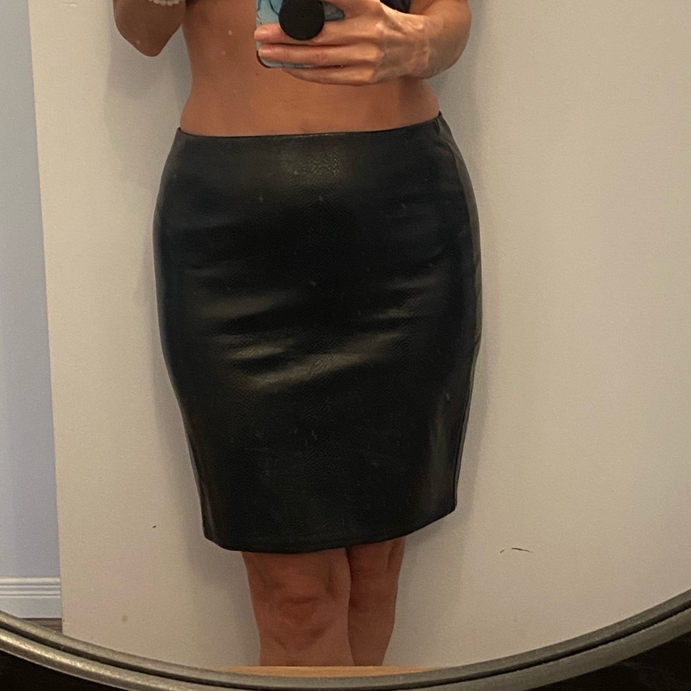 Boohoo skirt faux leather tall